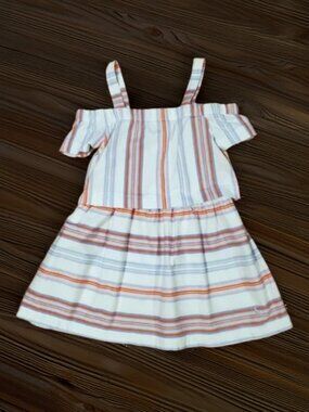 Joules Pink & Blue Striped Dress Size 5y